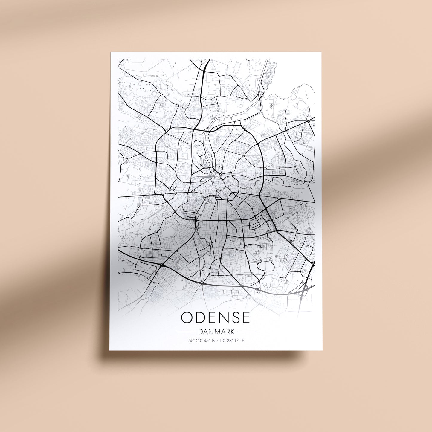 Odense Map Poster