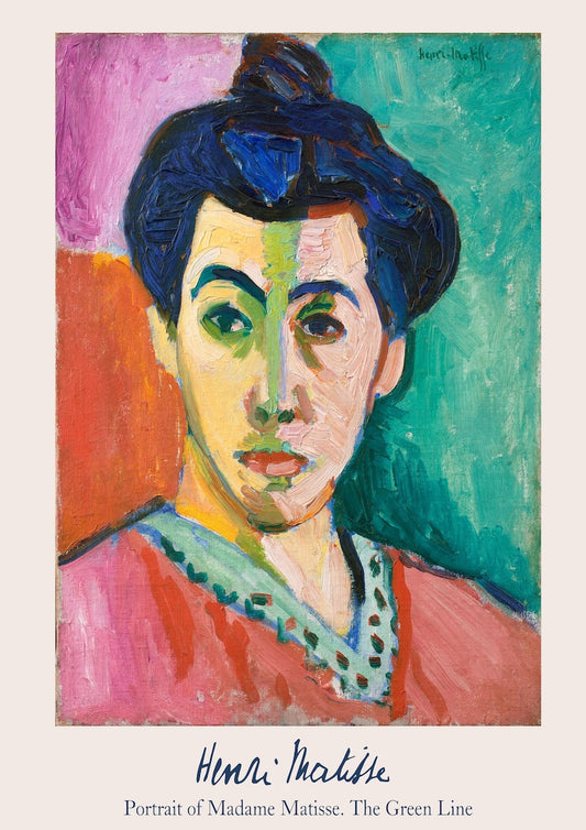 Portrait of Madame Matisse A4 poster