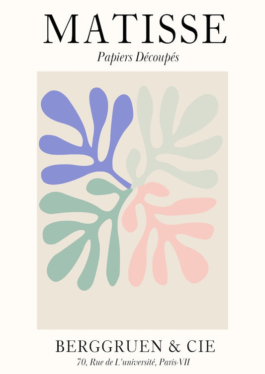 Henri Matisse Colorful Corals A4 poster