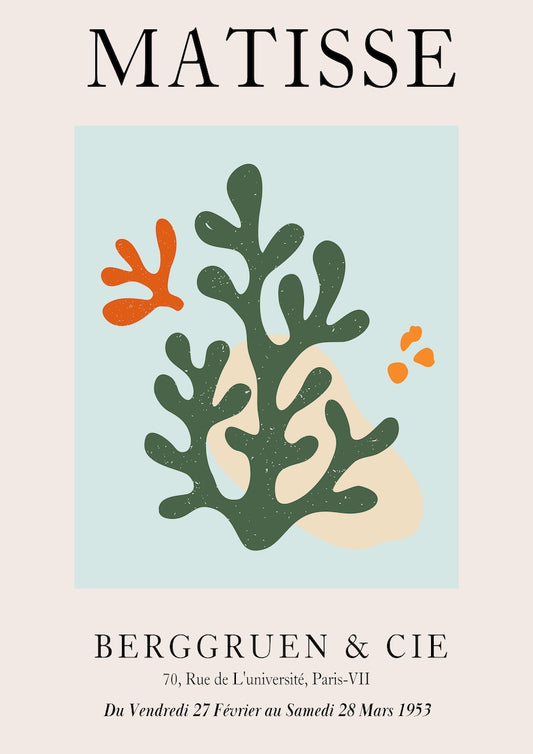 Henri Matisse Green Coral A4 poster