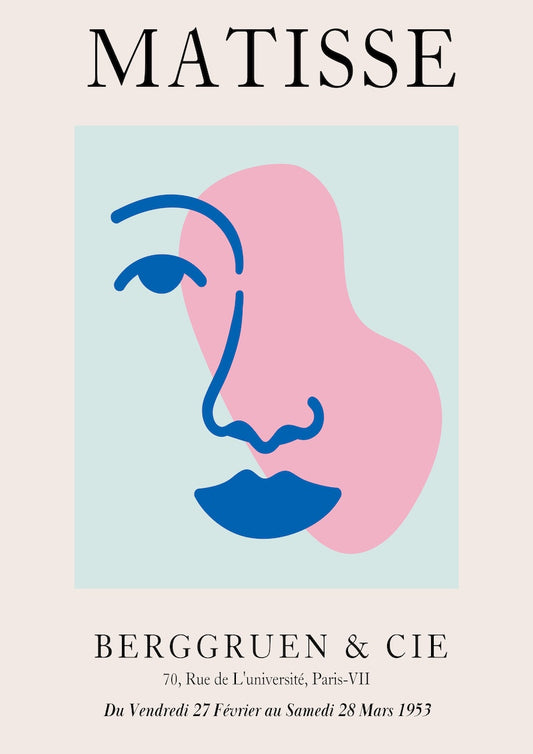 Henri Matisse Abstract Face A4 poster