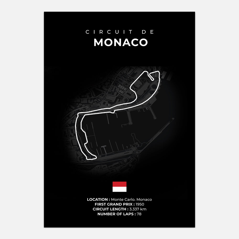 Circuit de Monaco Formel 1 plakat