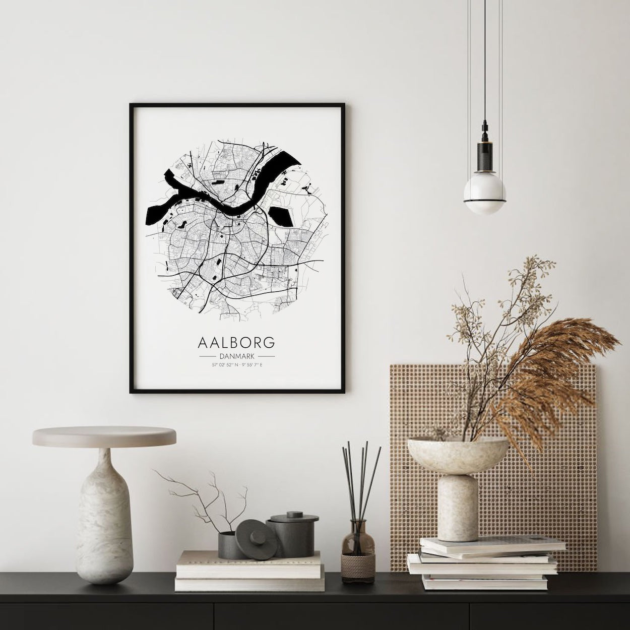 Aalborg round map poster