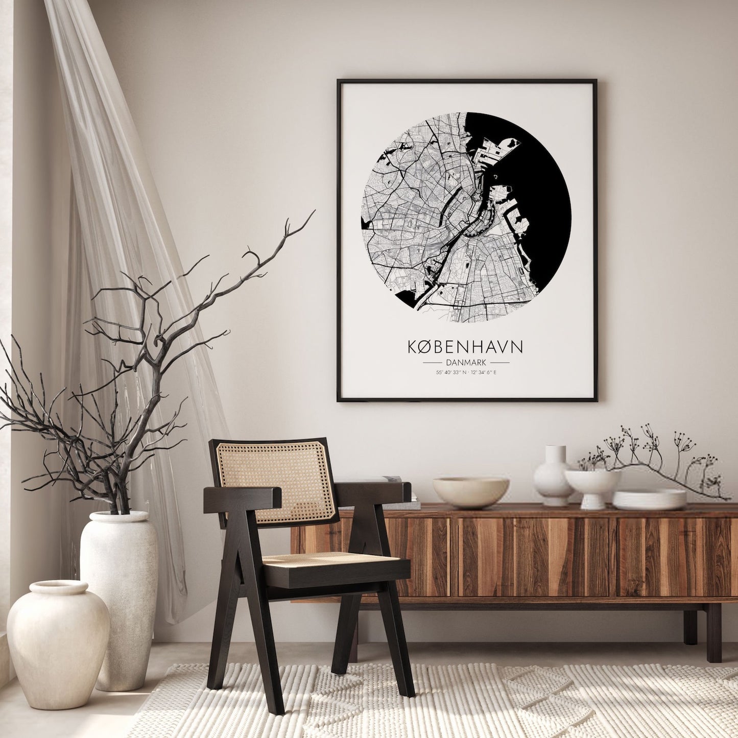 Copenhagen round map poster