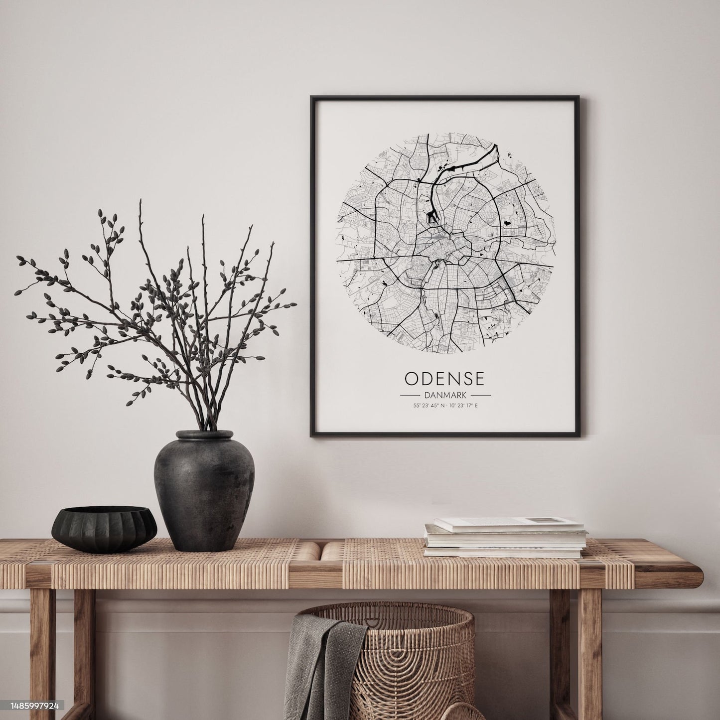 Odense round map poster